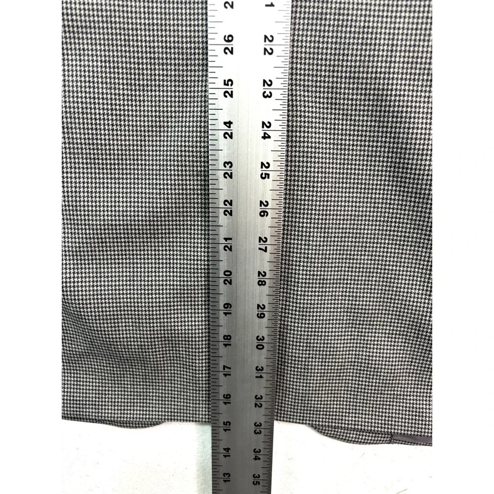 Jos‎ A Bank 46L Black White Houndstooth 100% Wool Blazer Jacket Sport Suit Coat